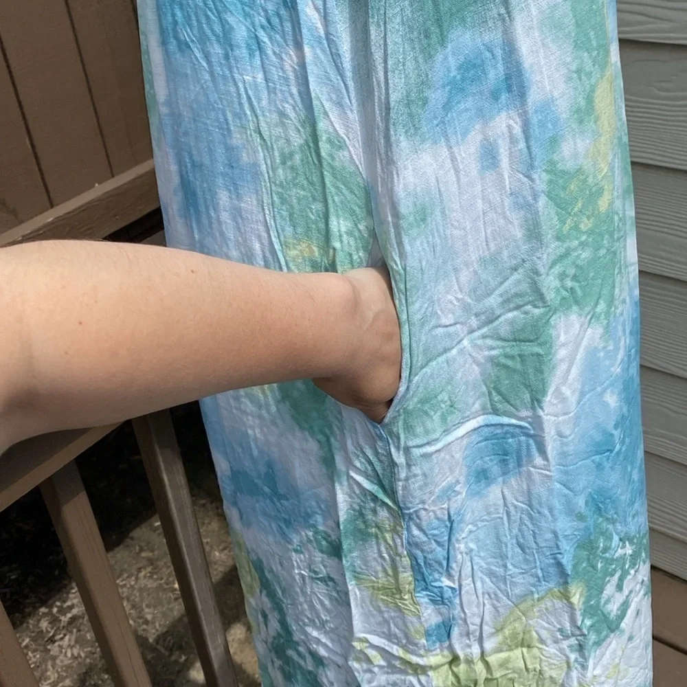 Millibon tie dye midi dress with adjustable straps - Picture 10 of 13